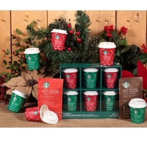 Starbucks Holiday Ornaments with Cocoa set of six